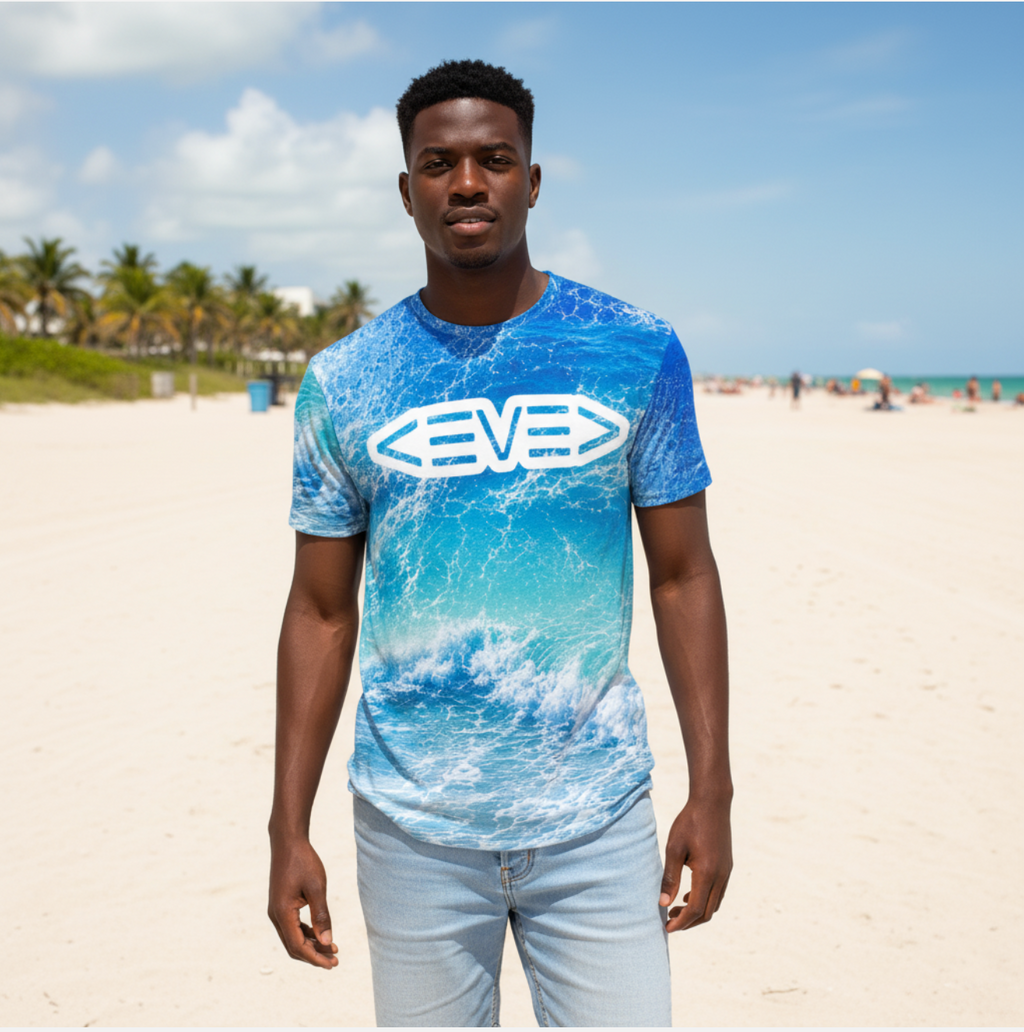 LEVELZ OCEAN PRINT Men's All-Over Print Tee