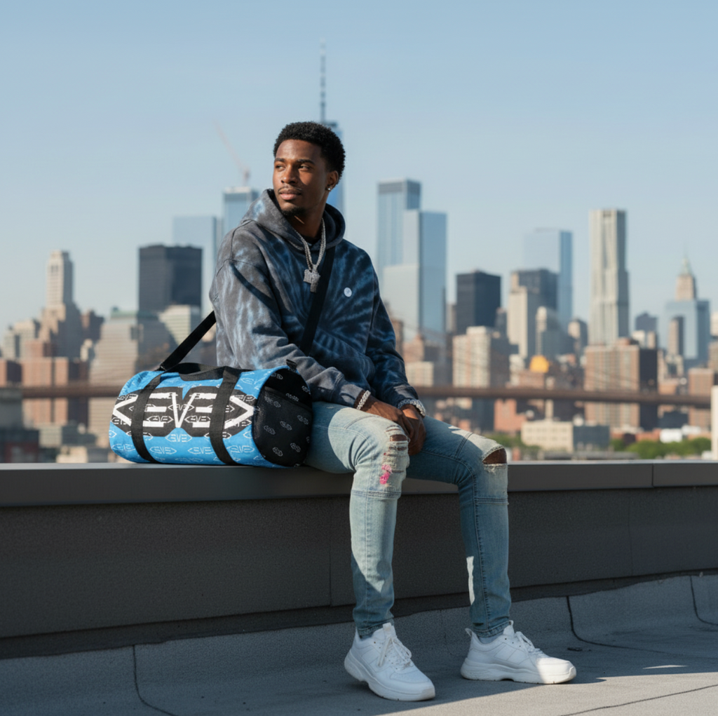 Levelz All Over Print Small Duffel Bag (TWO-TONE)
