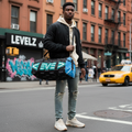 Levelz All Over Print Small Duffel Bag (TWO-TONE)