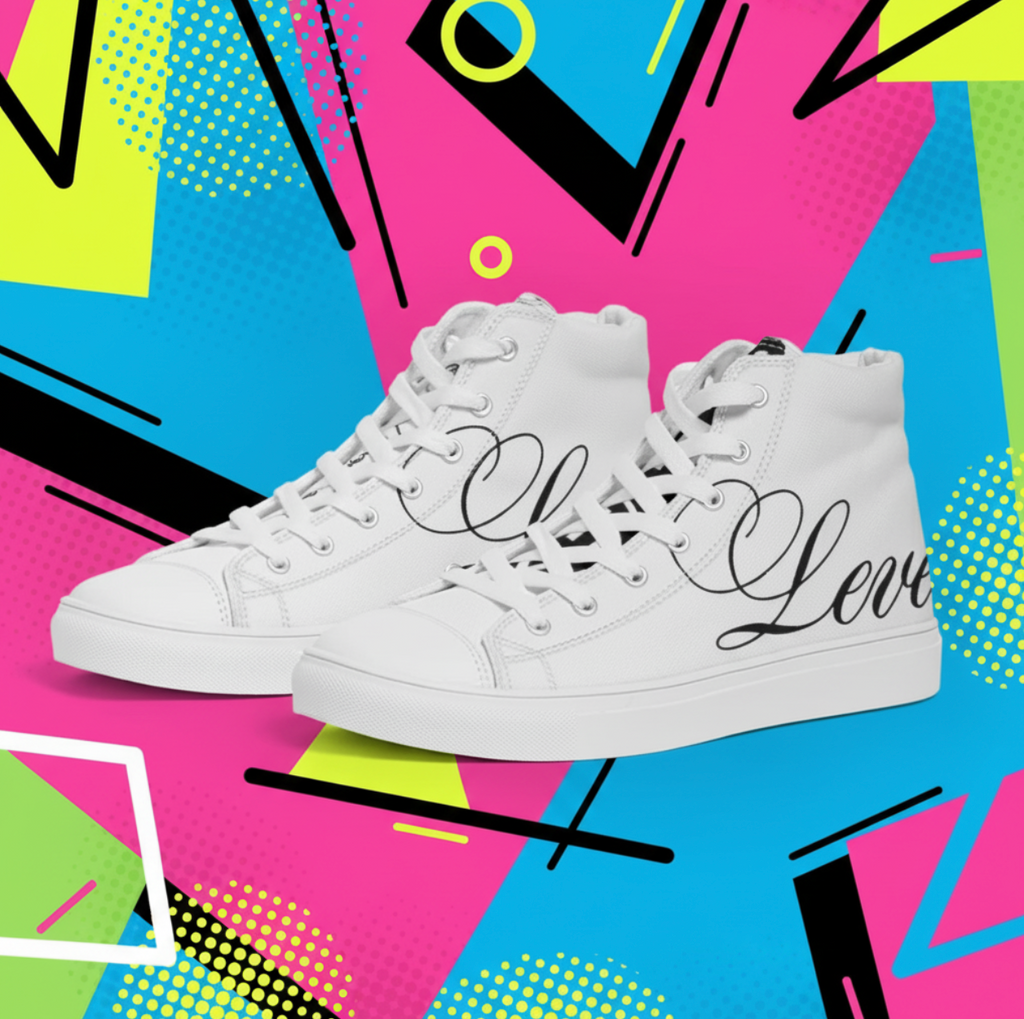 LEVELZ Men's Hightop Canvas Sneakers