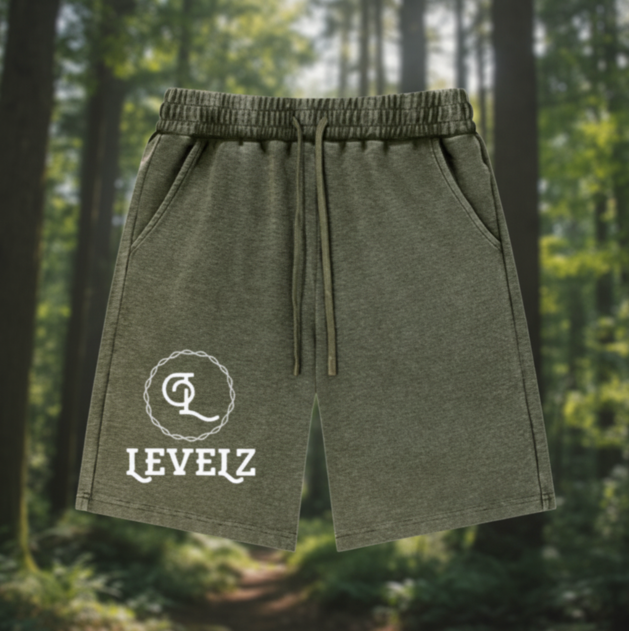 Levelz Wash Waffle Knit Shorts