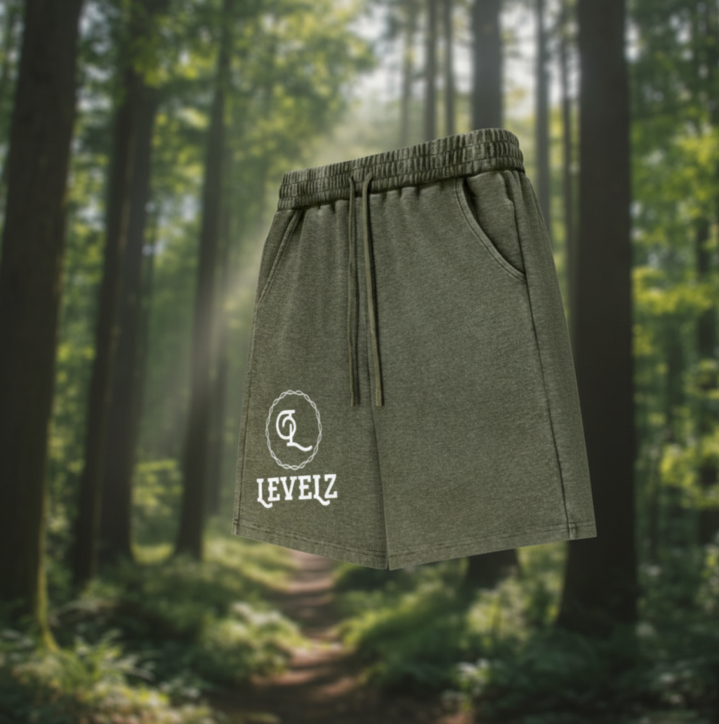 Levelz Wash Waffle Knit Shorts