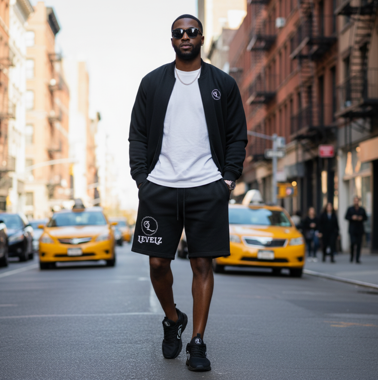 Levelz Wash Waffle Knit Shorts