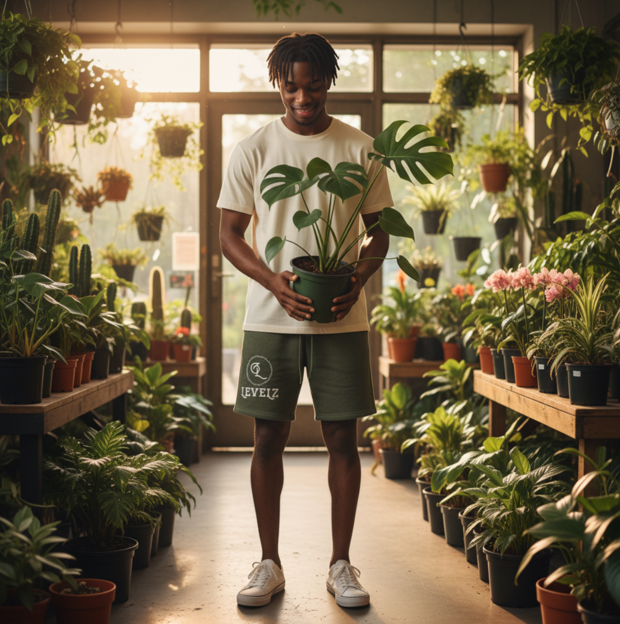 Levelz Wash Waffle Knit Shorts