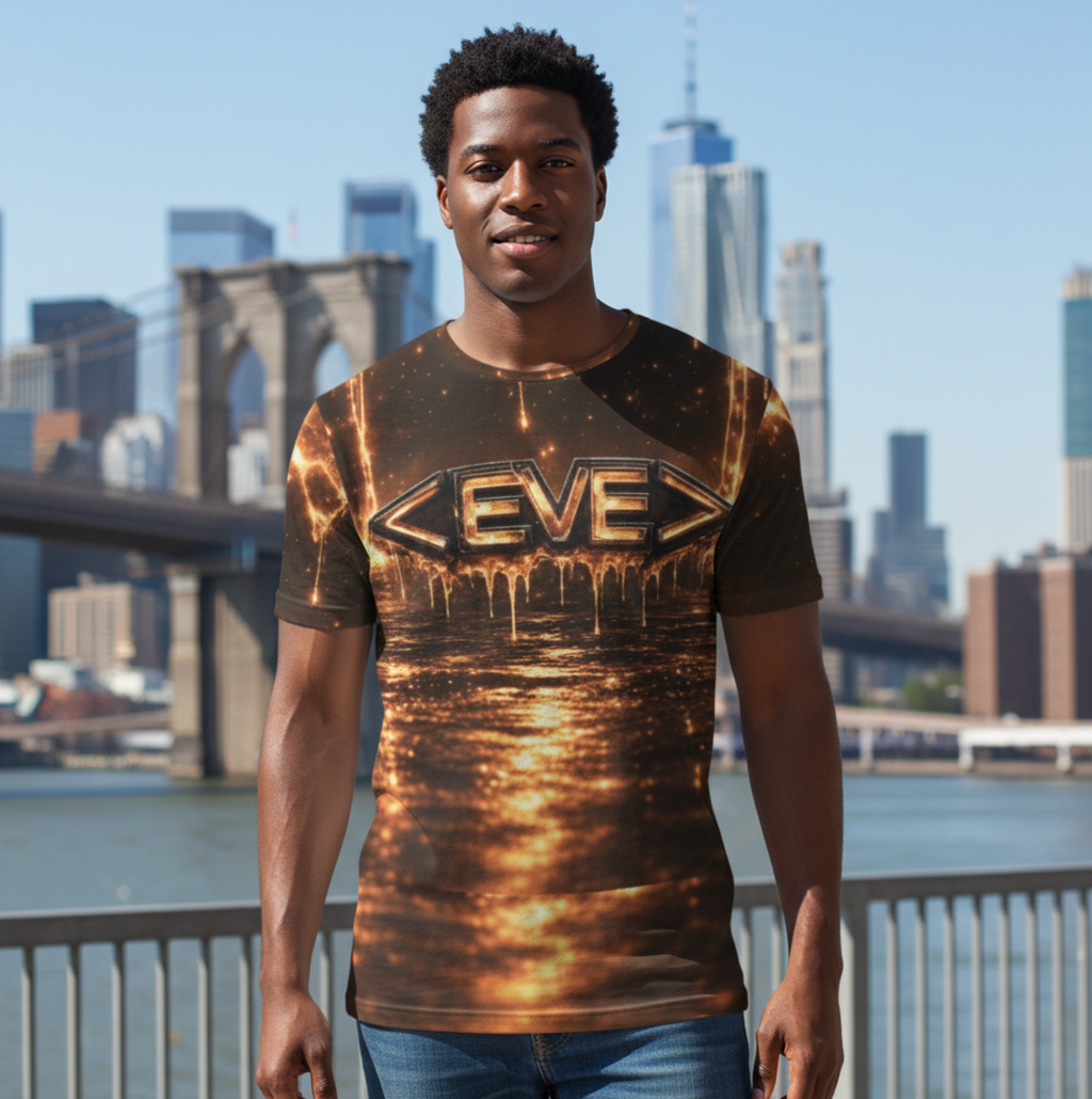 LEVELZ LAVA Men's All-Over Print Tee