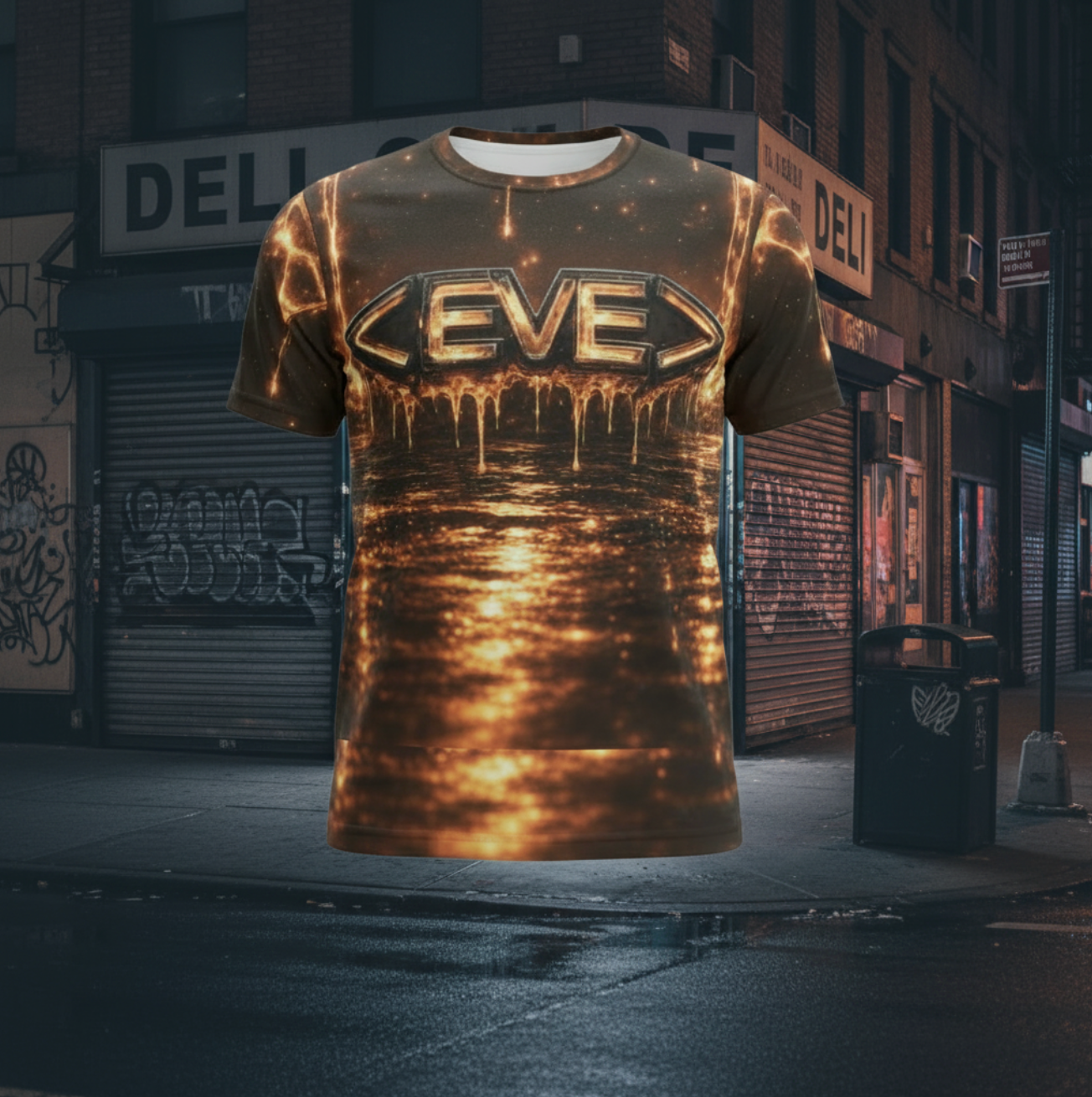 LEVELZ LAVA Men's All-Over Print Tee