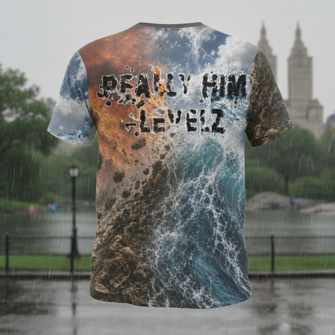 4 ELEMENTS Men's All-Over Print Tee