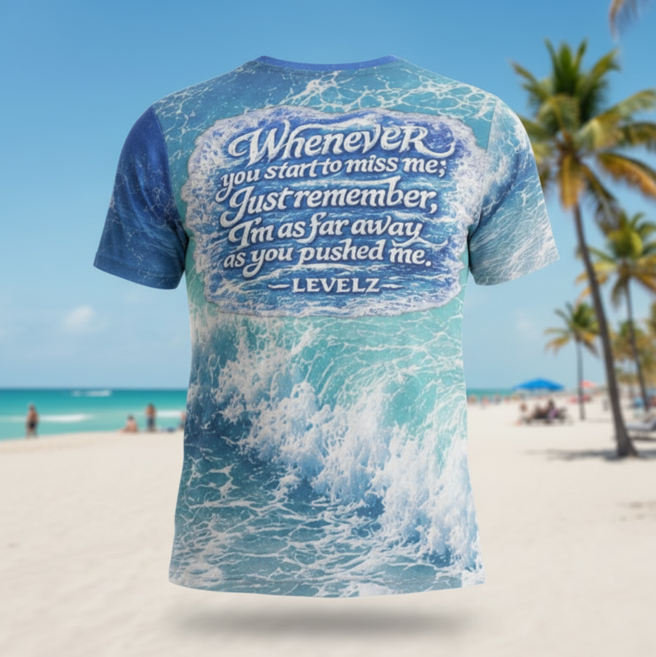 LEVELZ OCEAN PRINT Men's All-Over Print Tee