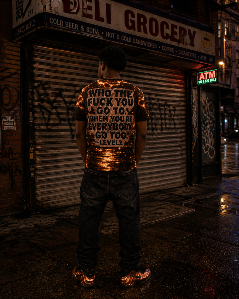 LEVELZ LAVA PRINT Men's All-Over Print Tee