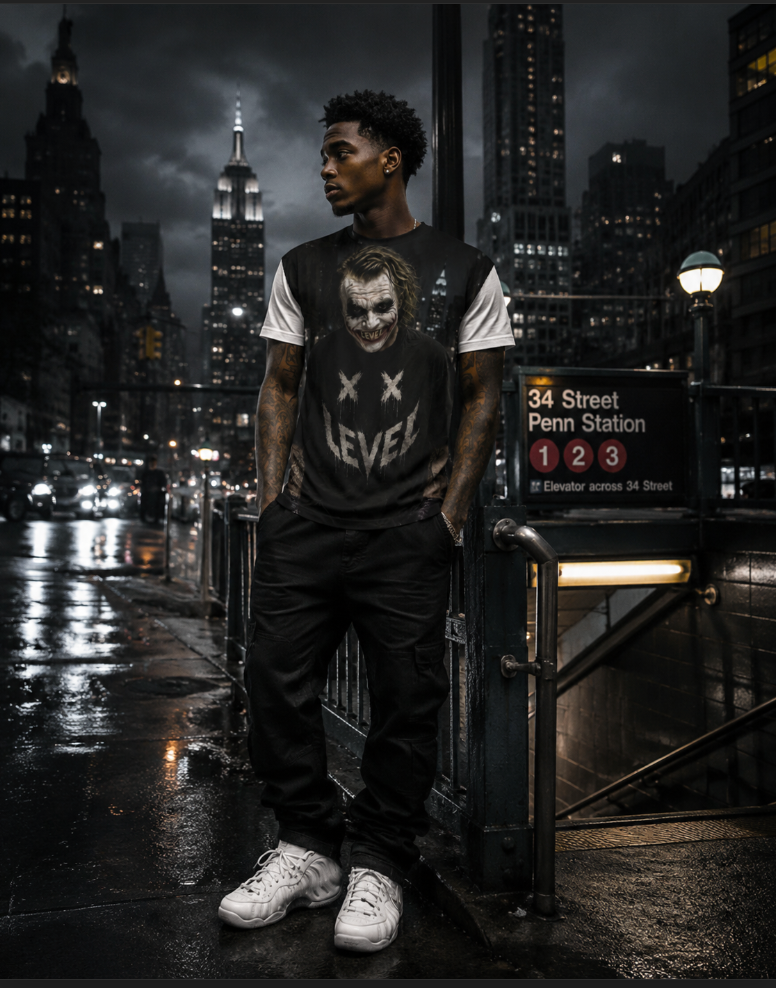 LEVELZ Joker T-Shirt 2026 Men's All-Over Print Tee