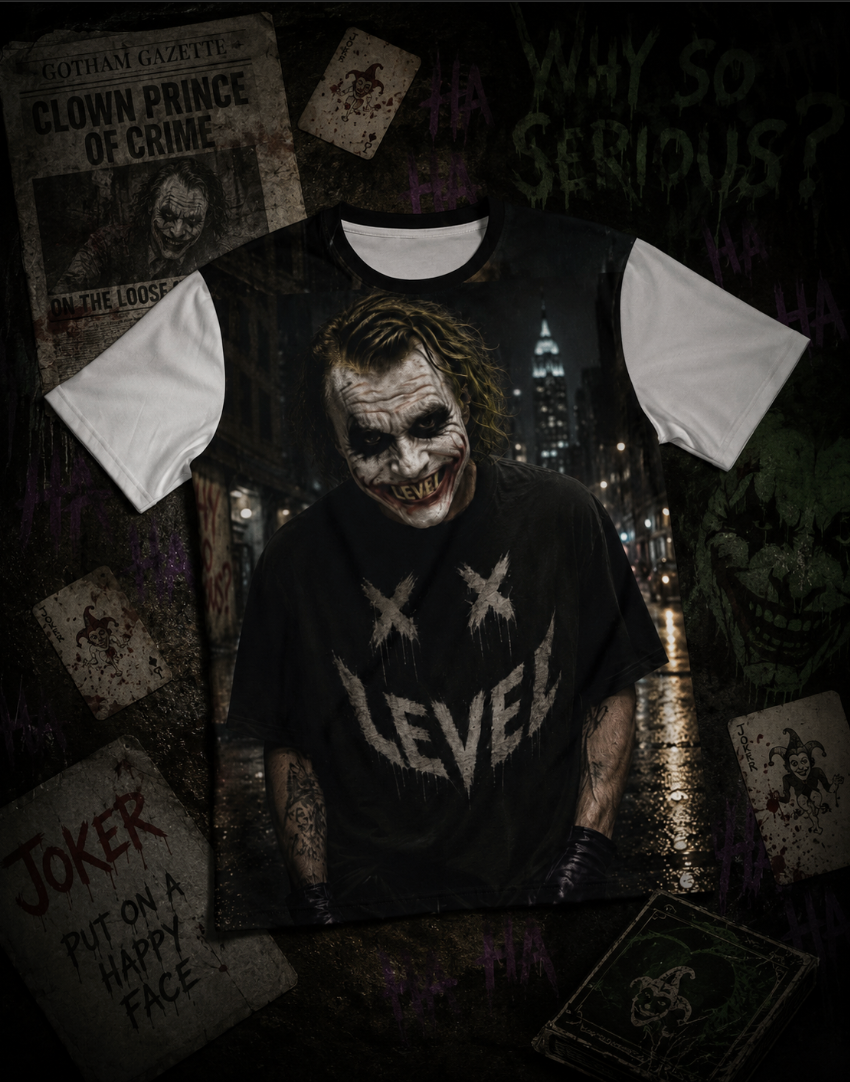 LEVELZ Joker T-Shirt 2026 Men's All-Over Print Tee